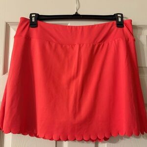 Scalloped Hem Pink Skirt